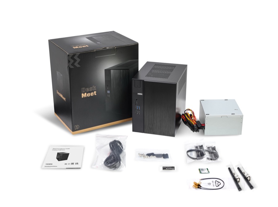 ASRock DESKMEET X300 Mini PC Barebone System AMD X300 DisplayPort, HDMI & D-Sub Supports a discrete Dual slot Graphics card up to 20CM(card not included) 8 Liter compact size