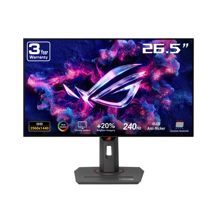 ASUS ROG Strix 27" QHD 2K 1440P 240Hz with AMD FreeSync Premium & G-Sync Compatible 0.03ms Glossy OLED Gaming Computer Monitor XG27AQDMGZ