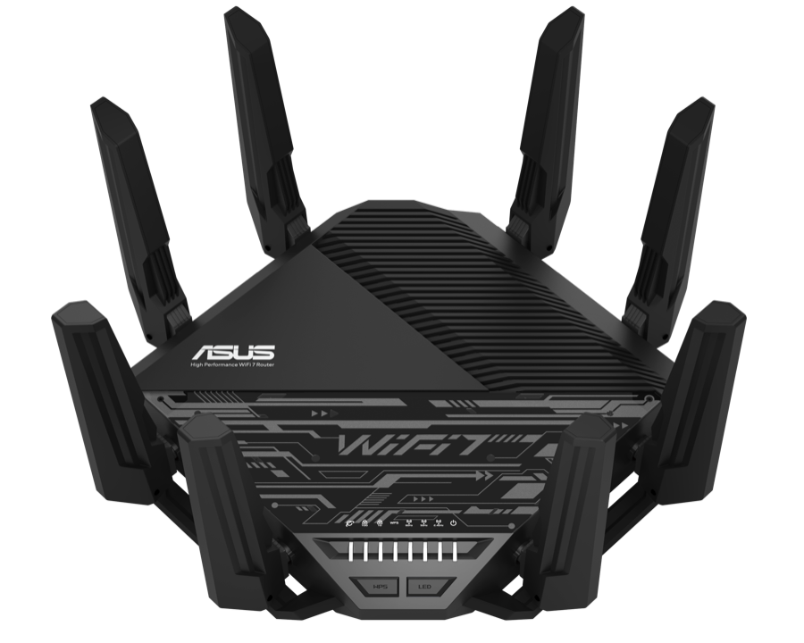 ASUS RT-BE96U BE19000 802.11BE Tri-Band Performance WiFi 7 Extendable Router with 6GHz support, Dual 10G Port, 320Mhz, lifetime internet security , *MLO, AiMesh Support