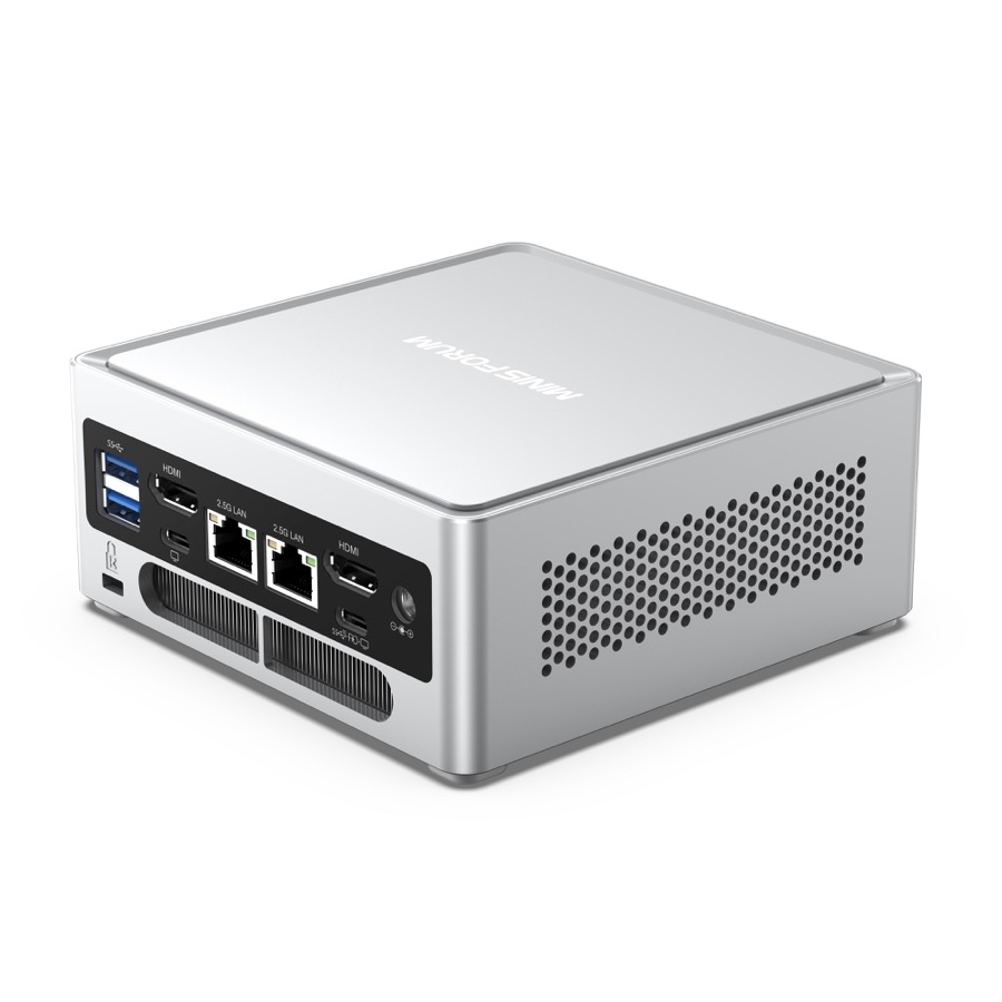 MINISFORUM NAB6 Lite Mini PC Core i5-12600H(12C/16T, up to 4.5 GHz) Mini Computer 16GB RAM + 512GB SSD, 2xHDMI + 2xUSB-C 4K@60Hz Outputs, 2x2.5G LAN, 4xUSB3.2, Intel Iris Xe Graphics Desktop Computer